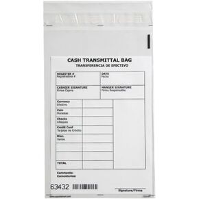 USPACKSMART Clear Plastic Cash Transmittal Bags 6" x 9" 500-pack | Secure Bank Deposit Envelopes for Cash, Coins, Credit Cards, Checks, and More