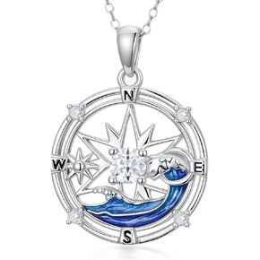 MISTBEE Compass Necklace 925 Sterling Silver Celtic Knot Compass Pendant Jewelry for Women Girls Graduation Gifts in Kuwait