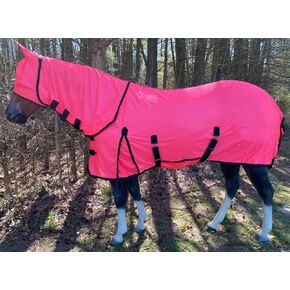 Combo Neck Fly Sheet with Leg Straps and Matching Mask - Belly Wrap