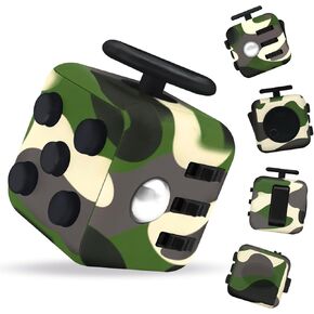 Fangool Fidget Toy Cube, 6 Sided Stress Relief & Focus Toy for Adults and Kids,Cube Fidget Hand-Held for Adults,Audible/Silent Cube Toys Fidget for ADD/ADHD/OCD