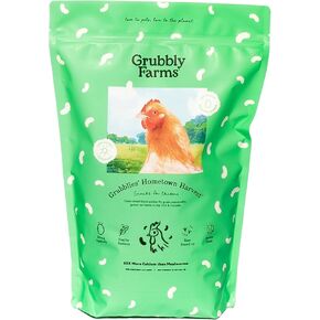 Grubblies - جندي سوداء يرقات ذبابة للدجاج - يعلن الدجاج في الولايات المتحدة وكندا - من أجل قشر البيض القوي والريش الأصحاء - حصاد مسقط رأسه 1 رطل in Kuwait