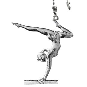 Handmade Gymnast Gifts - Gymnast Lighting Accessories - Ceiling Fan Pulls with Easy to Attach 5 Inch Ball Chain (Gymnast)