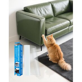 157"x11.8"Cat Scratch Furniture Protector for Leather Furniture,Couch Scratch Protector from Cat Claws,Anti Scratch Stop Scratching Adhesive Tape,Easy to Remove