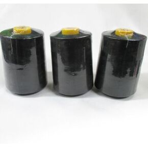 3 Large Cones of Polyester Threads for Sewing Quilting Serger Black Fabric