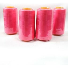 4 Cones of Polyester Threads for Sewing Quilting Serger Neon Pink Threads Fabric