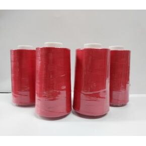 4 Cones Polyester Thread for Sewing Quilting Serger Red Fabric