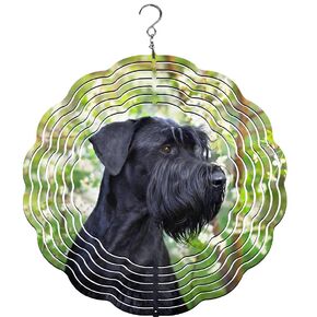 Black Schnauzer Wind Spinner | Windspinner | Dog Lover