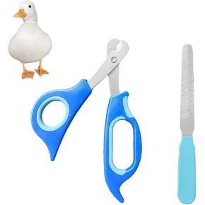 Call Duck Nail Clippers with Nail File，Stainless Steel Call Duck Chicken Hen Roster Goose Toe Nail Clippers Professional Grooming Pet Tool for Small Breed Animals