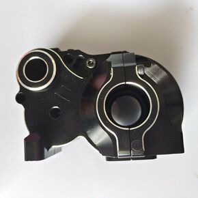 Baja 5b 5t 5sc CNC Metal Complete Gear Box and Heavy Duty Diff Gears for 1/5 Hpi Rovan Km(Only Box Silver)