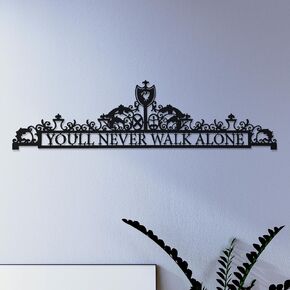 You'll Never Walk Alone, Liverpool Metal Wall Art, Liverpool Fans Birthday Gift, Best Gift, Shankly Gates Unique Silhouette, Gift for fathers (Small)