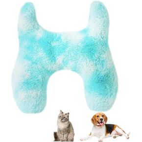 Dog Pillows for Small Dogs,Soft Faux Fur Dog Pillows for Neck,Dog Pillows with Sizes for Small Dogs and Small Cats forAnxiety Relief, Small Dog Calming Toy(Blue)