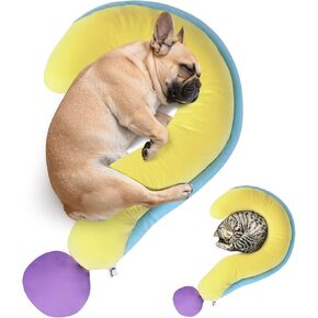 Roicaholy Dog Calming Pillow – Soft Plush Cat Body Pillows for Small/Medium/Large Dogs, Cozy Cotton-Filled Dog Neck Pillow, Cute Design for Rest and Relaxation
