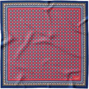 Elizabetta Men's Italian 100% Silk Neckerchief Scarf, Large Bandana, 27"