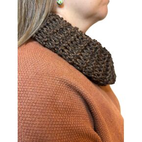 Knitted Scarf - 100% Soft Wool - Fall & Winter - Women & Men - Cold Weather (Brown) in Saudi Arabia