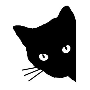 Black Peeking Cat Sticker 6" Decal tp185 For Car Bumper Window Wall Vinyl