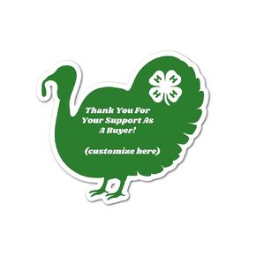 4-H Turkey, Thank You Buyer Refrigerator Magnet- Waterproof