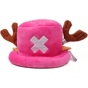 Anime Caps Hat Tony Tony Chopper Cosplay Cute Anime Plush Hat Available in Five Colors, Rose, 26cm*16cm