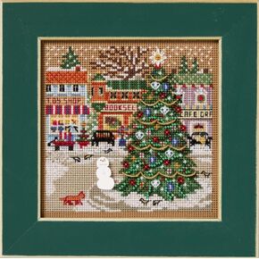 Mill Hill Holiday Square Christmas Village 2025 Buttons & Beads Winter Series Counted Cross Stitch Kit MH142535