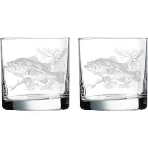 Badger N Bow Elk Wildlife Sand Carved Whiskey Glasses Set of 2 in Kuwait