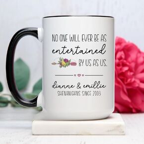 لن يكون أحد مستمتعًا من قبلنا مثلنا ، وأفضل صديق مخصص ، مُقدّم ، مخصصة ، Bestie Mug ، شكرًا لك على الصديق ، هدية الصداقة ، هدية أفضل صديق ، هدية Bestie للنساء في عيد الميلاد