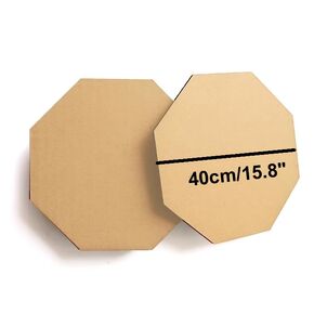 Octagonal corrugated cardboard decorative handmade DIY card creative material Pack of 40 (15cm)