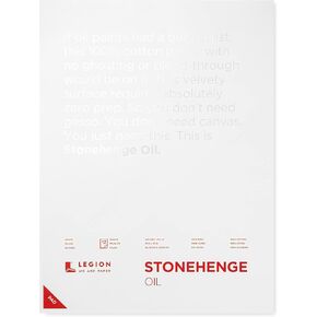Stonehenge Oil 320g 12x16 White Pad, 12 Sheets