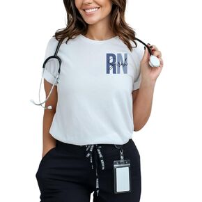 Personalized RN Nurse Shirts for Women, Registered Nurse T Shirt, Custom Nursing Shirt Graphic Tees