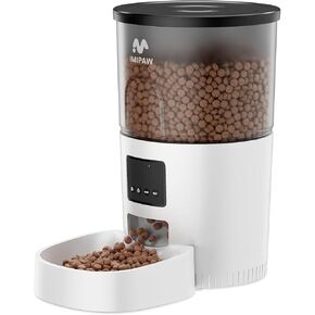 Automatic Cat Feeder - 3L Pet Dry Food Dispenser with Timed Programmable Portion Control, Dual Power Backup, Easy Set Up, 10 Meals Per Day for Cats and Puppies（Remote not Supported）
