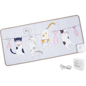 DOGNESS Rechargeable Pet Shock Mat, 31"x15" Safe Cat Repellent Mat Electronic Training Pads Keep Dogs and Cats Off Couch, Bed, Indoor Cat Deterrent Mat (Cat Balcony)