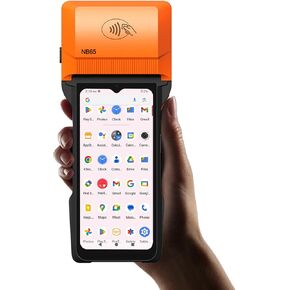 Alacrity Handheld POS PDA Android 14 Receipt Printer 3GB+32GB 1D 2D Barcode Scanner, Wifi/Gps/BT/4G Full Network Connection, 6.5" Touchscreen 80mm Width Thermal Label Printing 6400mAh Battery and NFC