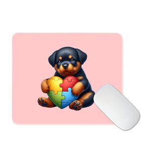 Mousepad لطيف الكلب التوحد Autism Heart Pad Pad Computer Accessories سطح المكتب Laptop Home Office Gaming Desk Computer Non Slip Rubber Dogs Lover Mousepad يكون الوعي بالتوحد (الراعي الأسترالي)