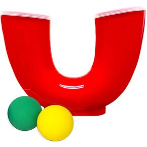 Juggling Balls Skill Game Toy with 2 Balls - Reaction Game Gift Set for Boys, Girls, & Teens - Bop It Outdoor Games, Adult Toy for Family Fun, Perfect 10-Year-Old Boy Gifts (Red)