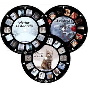 MayKo Holiday Winter and Christmas Reels for Viewfinder Compatible with Classic Viewmaster Viewers