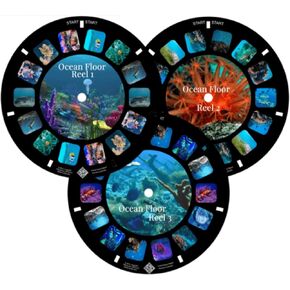 MayKo Ocean Floor Reels for Viewfinder, Compatible with Viewmaster Classic Viewers. Set of 3 (Reels only)