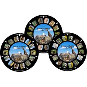 Animals of The Wild, Viewfinder reels with 3D Images (Set of 3 Reels) 21-3D Images Compatible with Classic Viewmaster and Image3D Viewers