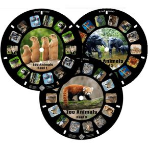 MayKo Zoo Animal Reels for Viewfinder Compatible with Viewmaster and Image3D Viewers. Set of 3 (Reels Only)