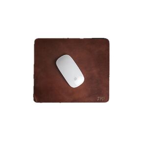 Ox & Pine Personalized Leather Mouse Pad- Customize Inscription- 100% Full-Grain Leather – 10"W X 8.5"H (Sienna)