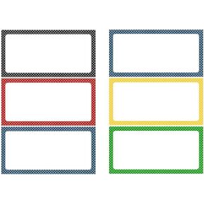 Flexible Magnets Magnetic Dry Erase Labels - Dry Erase Cute Name Tags - 20 Pack, 2" x 6" Glossy Whiteboard Magnets with Colorful Borders