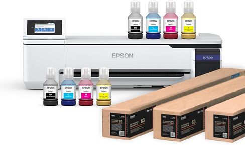 تتضمن Epson Surecolor F570 Pro 24 "طابعة تسامي سطح المكتب ، مجموعتين كاملتين للحبر ، دليل المستخدم ، ورقة التسامي ، وتثبيت SCF570PE المجاني (الطابعة والأصحاب) in Kuwait