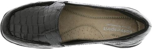 Easy Spirit Women's Abide 8 Loafer Flat, Black Croco Patent, 7 in Saudi Arabia