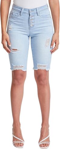 YMI Women's Wannabettabutt High Rise Button-Fly Bermuda Shorts in Saudi Arabia