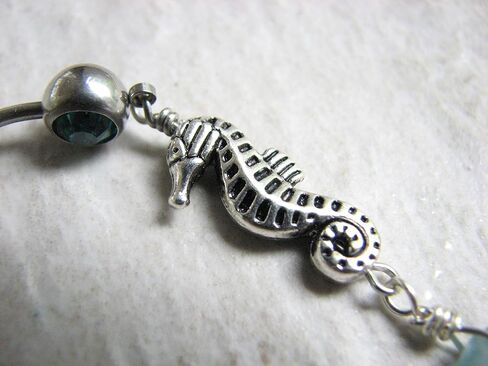 Seahorse و Aqua Beach Glass Belly Butting Butting in Saudi Arabia