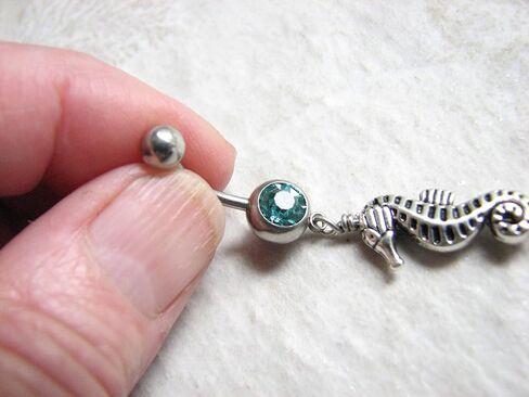 Seahorse و Aqua Beach Glass Belly Butting Butting in Saudi Arabia