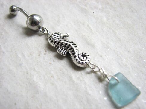 Seahorse و Aqua Beach Glass Belly Butting Butting in Saudi Arabia