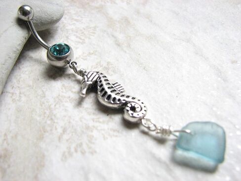 Seahorse و Aqua Beach Glass Belly Butting Butting in Saudi Arabia