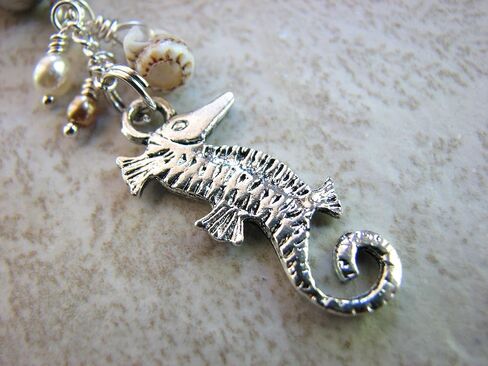 Shell and Seahorse Beaded Belly Button Ring in Saudi Arabia