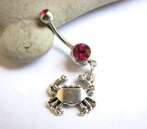 Red Crab Belly Button Navel Ring in Saudi Arabia