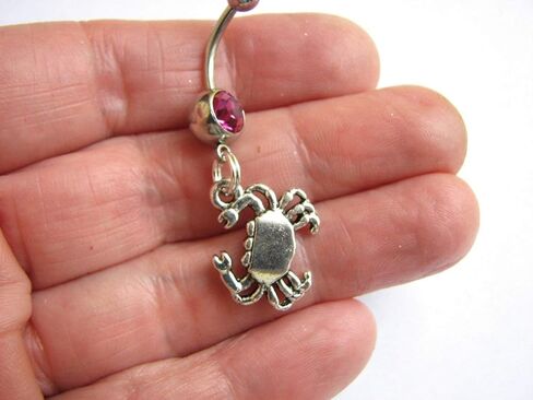 Red Crab Belly Button Navel Ring in Saudi Arabia