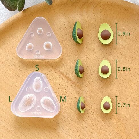 Keoker Avocado Polymer Clay Molds, 3D Shape Fruit Polymer Clay Molds for Jewelry in Saudi Arabia
