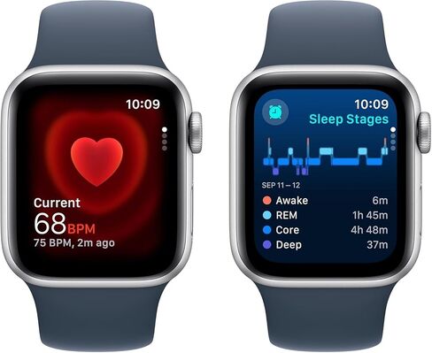 Apple Watch SE (2nd Gen) (GPS + Cellular, 40mm) - Starlight Aluminum Case with Starlight Sport Band, S/M (Renewed) in Kuwait